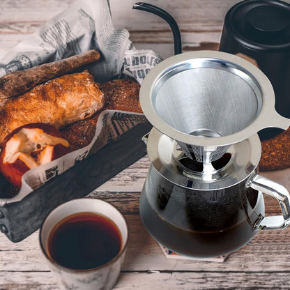 Reusable coffee filter for 6 cups - stainless steel permanent filter - clean after use V1188-MS101-01316-1