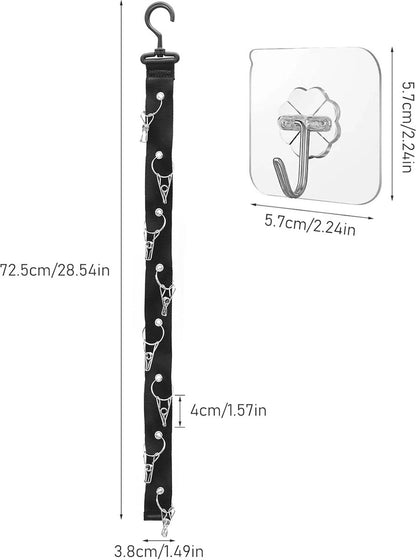 Hat Rack - 2 Pieces - Cap Rack - Cap Organizer - Wall Hat Hook - Hat Holder - Simple Hat Rack - Clothes V1188-MS101-01317-1