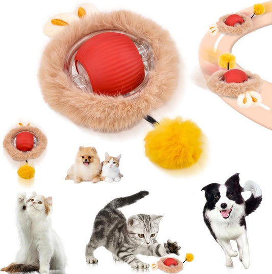 Electric Cat Ball Toy - Interactive Cat Toy - Automatic Rolling Smart Cat Toy for Cats - Dog Toys - V1188-MS101-01323-1