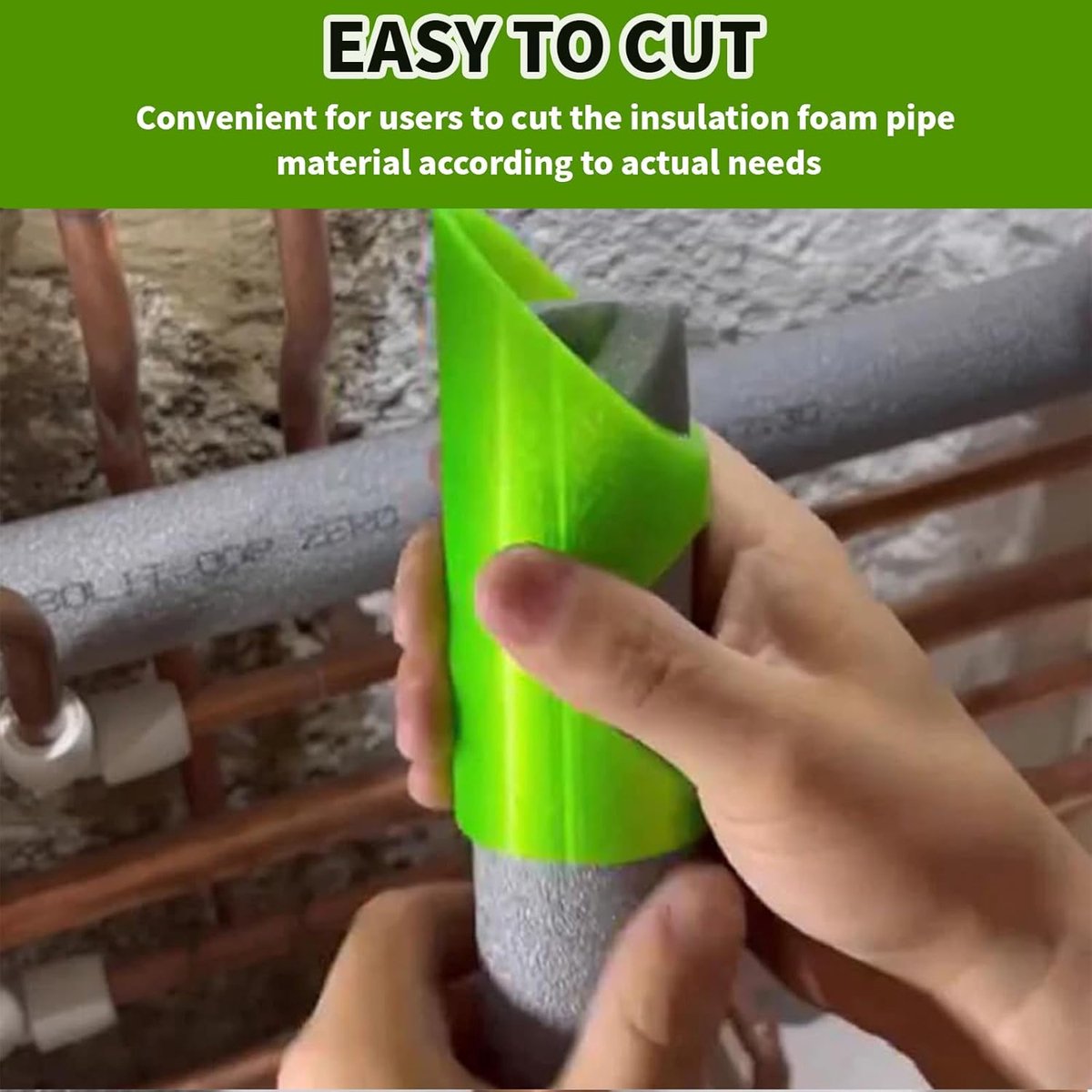 Foam Cutter - 3-piece - Styrofoam Cutters - Foam Cutter - for handmade foam - Precise Cuts Pipe Insulation V1188-MS101-01327-1