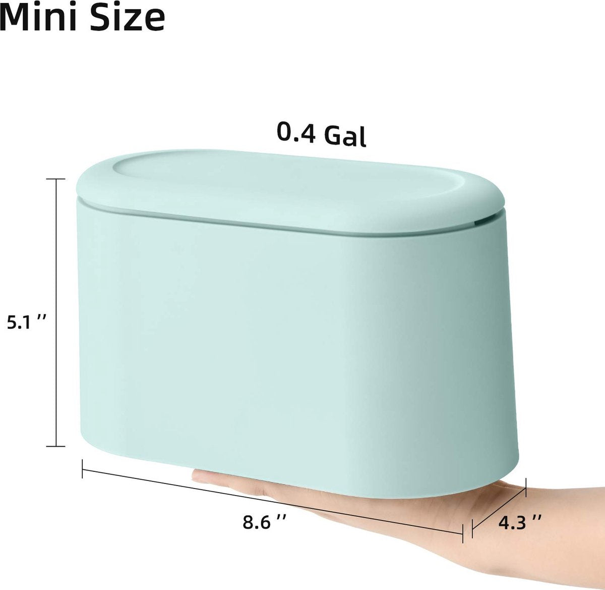 Trash Can - Sensor Trash Can - Sturdy - Countertop Waste Bin - Mini Trash Can - Desktop - Tabletop Waste Bin V1188-MS101-01335-1