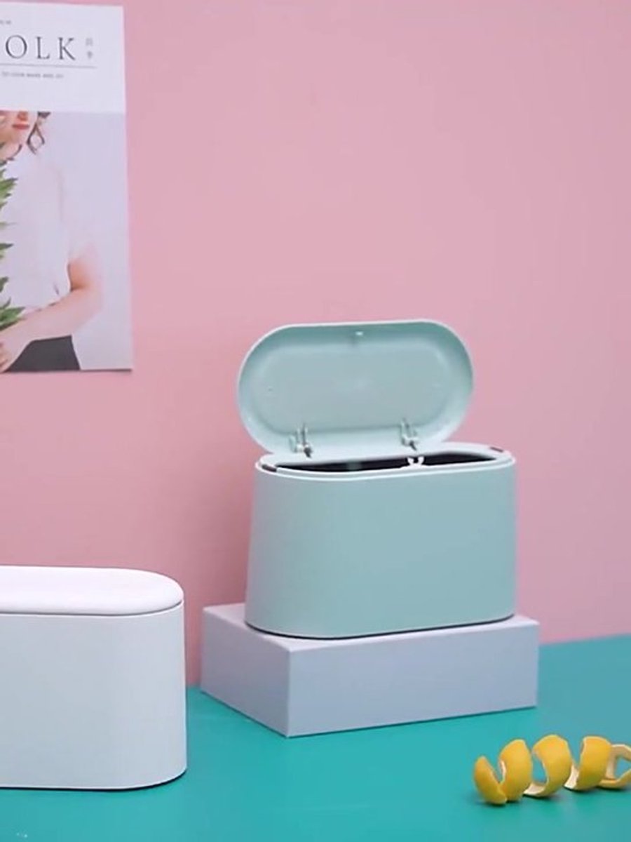 Trash Can - Sensor Trash Can - Sturdy - Countertop Waste Bin - Mini Trash Can - Desktop - Tabletop Waste Bin V1188-MS101-01335-1