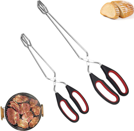 BBQ Tongs - Set of 2 - Barbecue Tongs - Meat Tongs - Grill Tongs - Kitchen Tongs - Meat Tweezers - Serving V1188-MS101-01345-1