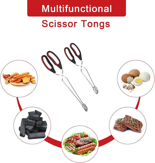 BBQ Tongs - Set of 2 - Barbecue Tongs - Meat Tongs - Grill Tongs - Kitchen Tongs - Meat Tweezers - Serving V1188-MS101-01345-1