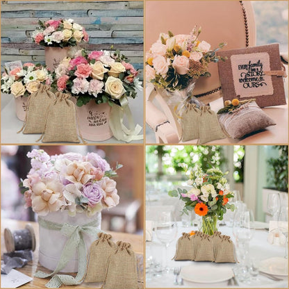 Jute Bags - 7 x 9 cm - 50 Pieces V1188-MS101-01348-1