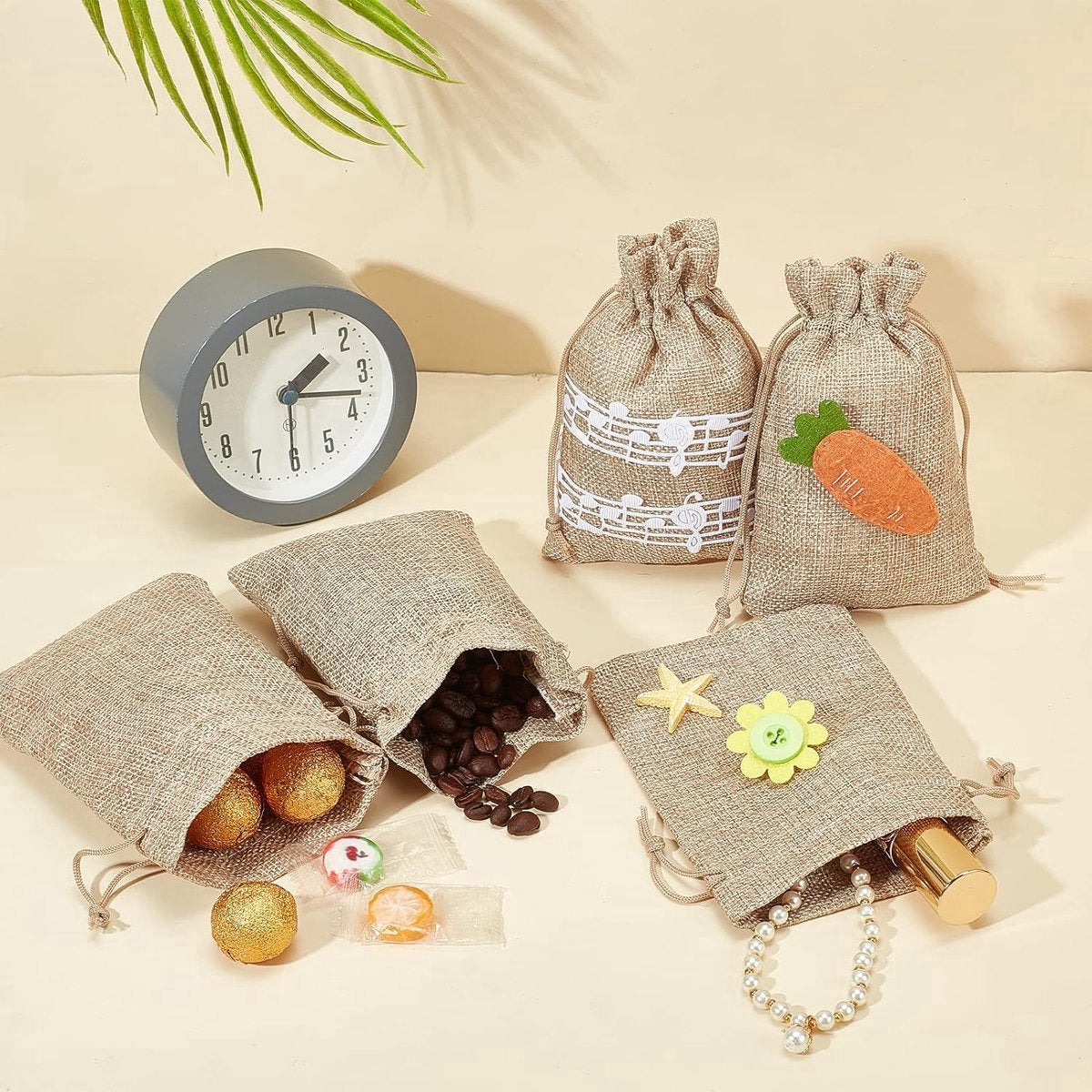 Jute Bags - 7 x 9 cm - 50 Pieces V1188-MS101-01348-1