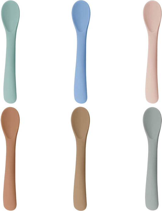 Silicone Baby Spoons - 6 Pieces - Children's Spoons - BPA Free - Cutlery Spoon - Soft Spoons - Baby Cutlery - V1188-MS101-01352-1