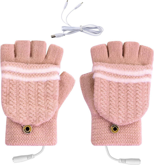 Heated Gloves - USB Heated Mittens - Heated Gloves - Electric Winter Gloves - Knitted Heated Gloves - V1188-MS101-01355-1