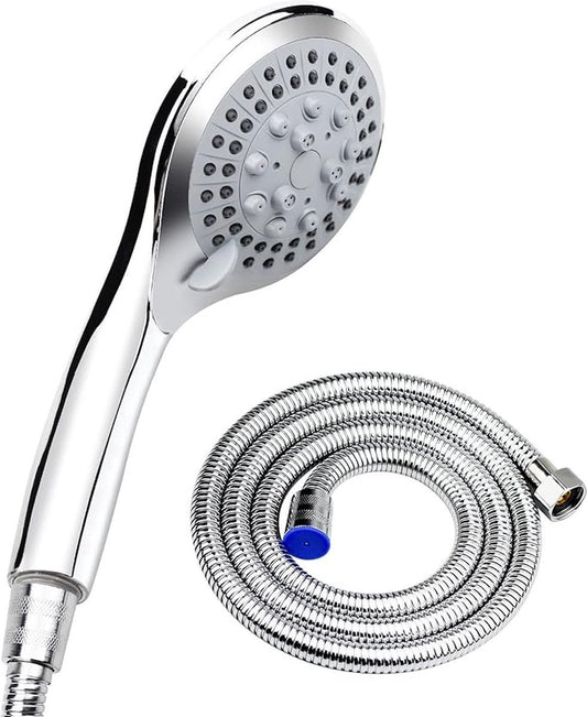 Water-Saving Shower Head - 5 Spray Settings - High Pressure - Hand Shower - Shower Set - With 1.5m V1188-MS101-01362-1