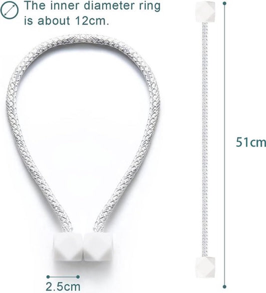 Luxury Curtain Holder - 6 Pieces - Curtain Hook - Magnetic Curtain Cord - Magnetic Curtain Holders - Curtain V1188-MS101-01363-1