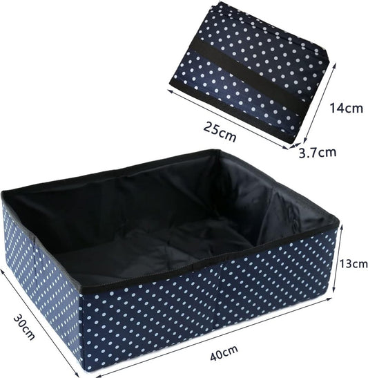 Litter Box - Portable Litter Box - Litter Boxes - 40 x 30 x 13 Cm - Foldable - Travel Litter Box - Waterproof V1188-MS101-01376-1