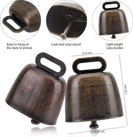 Cowbell 6 Pieces - Christmas Bells - Bell - Grazing Cowbell - Metal Cow Bell Small Bells - Goat Bell - Horse V1188-MS101-01378-1