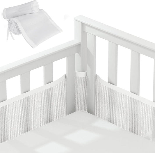 Baby Crib Bumper Set - Set of 2 - Bed Bumper - Bed Side Protectors - Anti-Bump Edge - Breathable Mesh - Baby V1188-MS101-01381-1