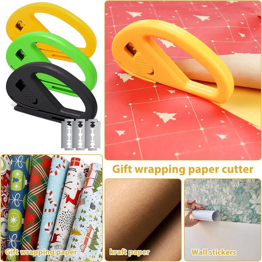 Wrapping Paper Cutter - 3 Pieces - Wrapping Paper Cutter - Wrapping Paper Roll Cutter Aid - Simple, Fast, and V1188-MS101-01391-1