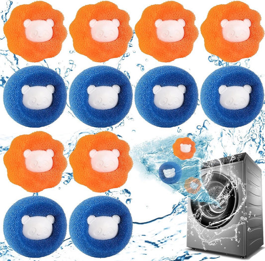 Washing Machine Laundry Balls - 12 Pieces - Laundry Ball - Anti-Hair - Dryer Ball - Fabric Softener Ball - V1188-MS101-01395-1