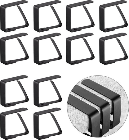 Tablecloth Clips - 12 Pieces - Tablecloth Clips - Table Linen Clips - Small Clips - Adjustable Tablecloth V1188-MS101-01402-1