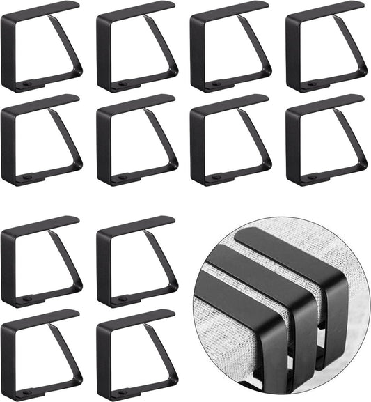 Tablecloth Clips - 12 Pieces - Tablecloth Clips - Table Linen Clips - Small Clips - Adjustable Tablecloth V1188-MS101-01402-1