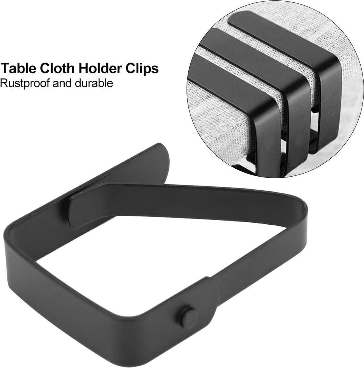 Tablecloth Clips - 12 Pieces - Tablecloth Clips - Table Linen Clips - Small Clips - Adjustable Tablecloth V1188-MS101-01402-1