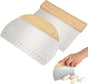 Dough Scraper - Pack of 2 dough spatulas with wooden handle - Dough Knife - Scraper - Vegetable Cutter - V1188-MS101-01404-1