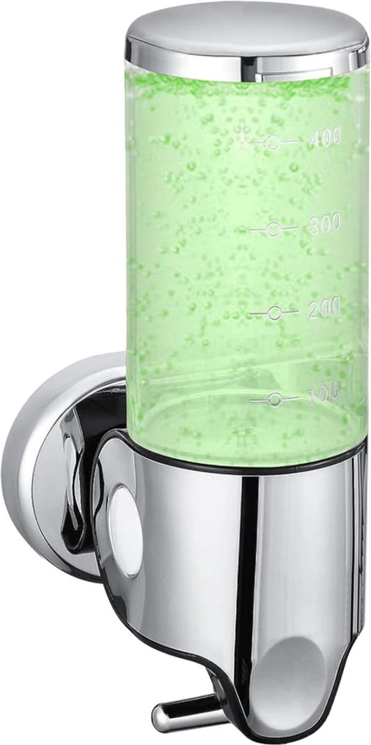 Wall-Mounted Soap Dispenser - 500ml - Stainless Steel - Shampoo Dispenser - Large Capacity - Refillable - V1188-MS101-01406-1