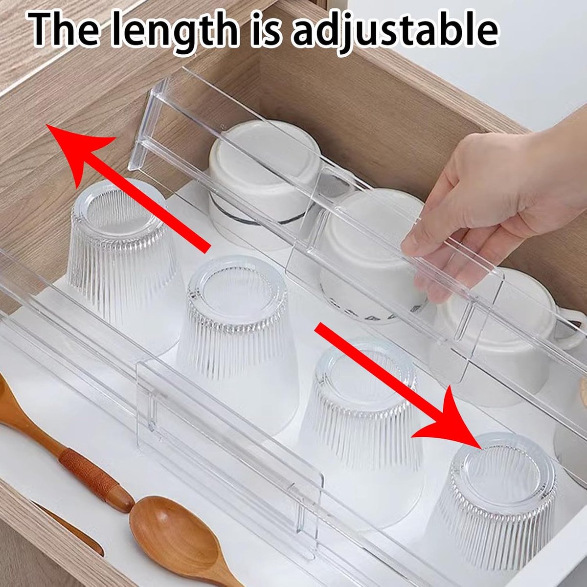 Drawer Divider - 8 Pieces - Drawer Organizer - Cutlery Organizer - Storage System - Drawer Trays - For V1188-MS101-01417-1