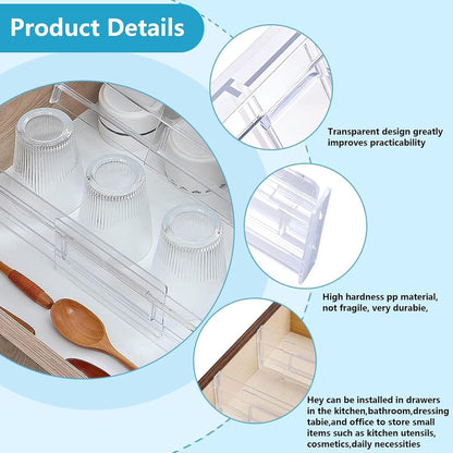 Drawer Divider - 8 Pieces - Drawer Organizer - Cutlery Organizer - Storage System - Drawer Trays - For V1188-MS101-01417-1
