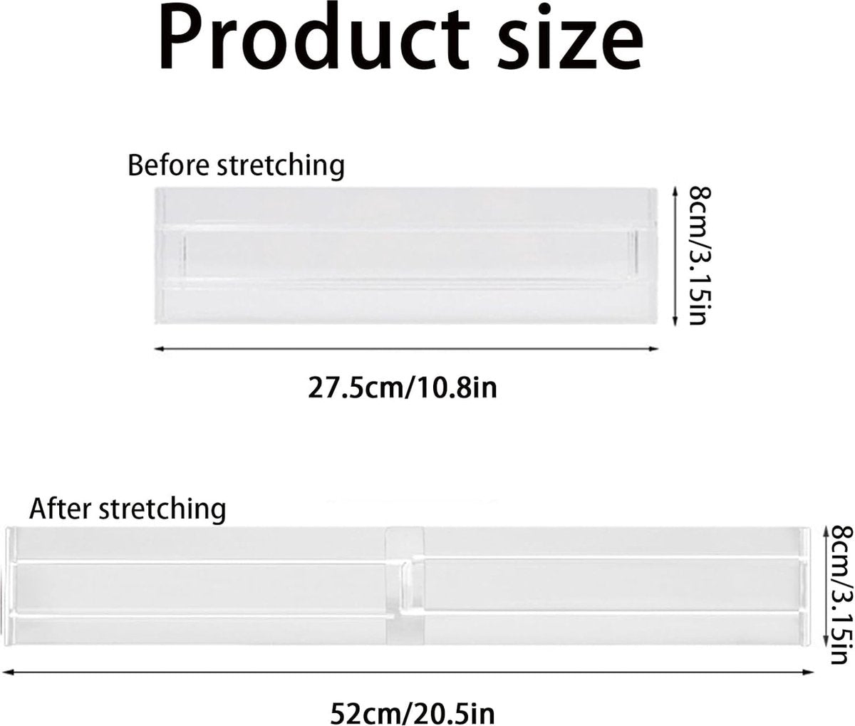 Drawer Divider - 8 Pieces - Drawer Organizer - Cutlery Organizer - Storage System - Drawer Trays - For V1188-MS101-01417-1