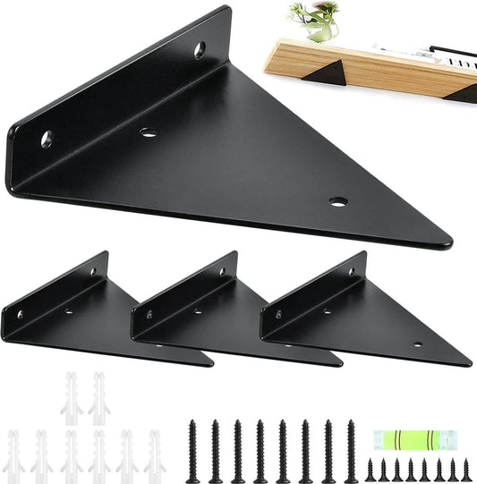 Shelf Brackets - 4 Pieces - Triangular Shelf Bracket - Wall Bracket - Wall Brackets - 80*100mm - Steel - V1188-MS101-01419-1