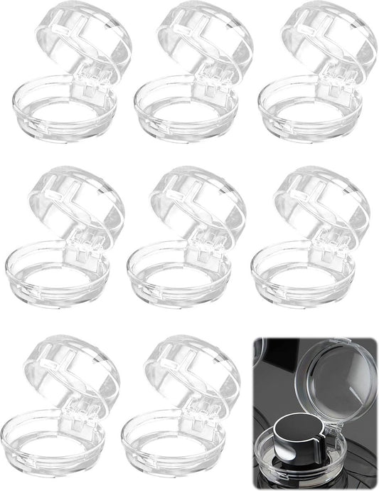 Gas Stove Knob Protective Cover - 8 Pieces - Universal - Plastic Knob Cover - Suitable for Gas Stove, V1188-MS101-01420-1