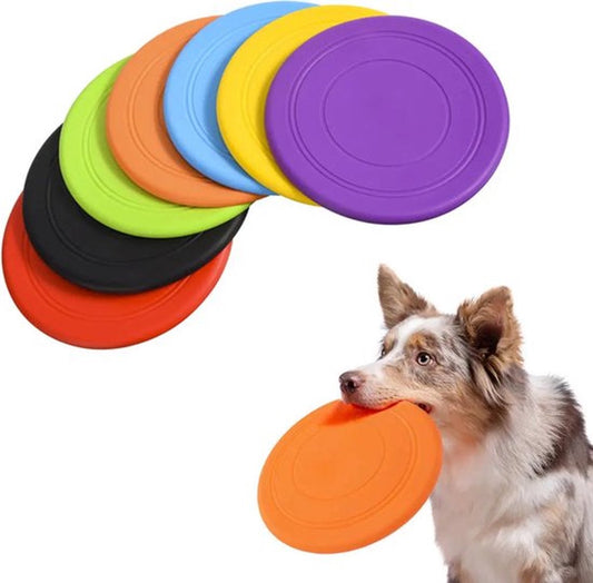 Frisbee - 7 Pieces - Dog Frisbee - Rubber Frisbee Dog - Dog Toys - Beach Toys - Disc - Soft Silicone - Dog V1188-MS101-01430-1