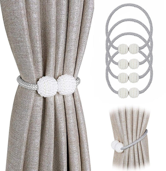 Curtain Tieback - Magnetic Curtain Cord - 4 Pieces - Super Strong Magnetism - Curtain Holder - Curtain Tie - V1188-MS101-01448-1