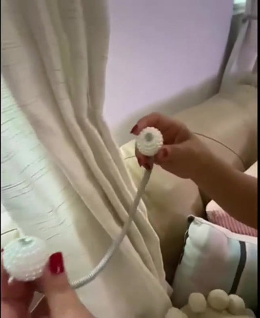 Curtain Tieback - Magnetic Curtain Cord - 4 Pieces - Super Strong Magnetism - Curtain Holder - Curtain Tie - V1188-MS101-01448-1
