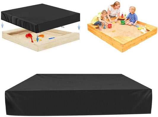 Waterproof Sandbox Cover - 120 x 120 x 20 cm - Dustproof Sandbox Cover with Drawstring - Oxford Fabric - Toy V1188-MS101-01449-1