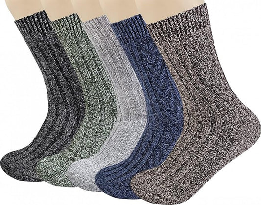 House Socks - 5 Pairs - Non-Slip Socks - Women's House Socks - Wool House Socks - Size 41-45 - Warm - Heated V1188-MS101-01456-1