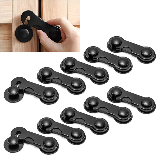 10 Pieces Black - Child Lock - Drawer Child Lock - Refrigerator Lock - Cabinet Child Locks - Cabinet Door V1188-MS101-01463-1