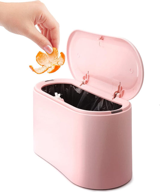 Trash Can - Sensor Trash Can - Sturdy - Countertop Waste Bin - Mini Trash Can - Desktop - Tabletop Waste Bin V1188-MS101-01486-1