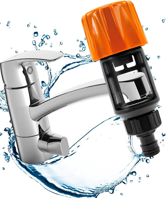 Garden Hose Coupling - 2 Pieces - Universal Kitchen / Bathroom Faucet to Garden Hose Adapter - ABS - Suitable V1188-MS101-01491-1