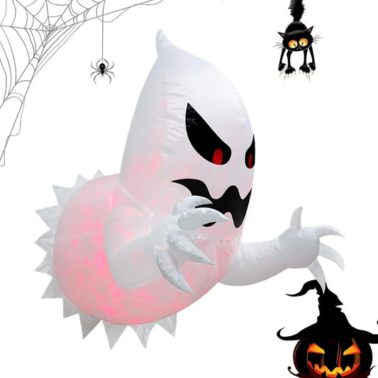 Halloween - 140cm - Mega Inflatable Flying Ghost - LED Horror Inflatable Ghost - Flying Ghost - Scary V1188-MS101-01499-1
