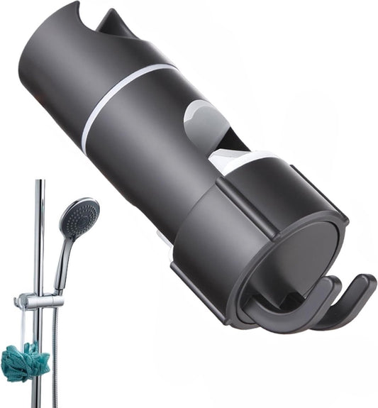 Slide Piece for Shower Rod - 18-25 mm - Hand Shower Bracket - With 2 Hooks - Chrome - Adjustable - ABS - Hand V1188-MS101-01500-1
