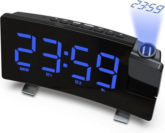 Alarm clock - radio - clock - Projection alarm clock - Digital alarm clock - Projection clock - Alarm clock V1188-MS101-01516-1
