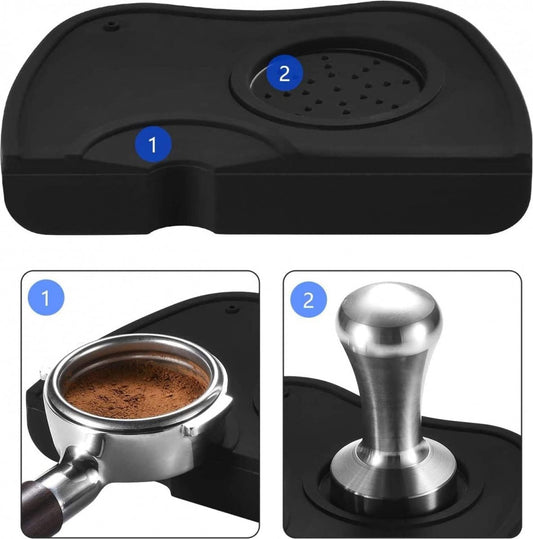 Tamper Mat - Tamping Mat - Tamper Support - Coffee Tamping Mat - Espresso Mat - Silicone - Non-slip - Coffee V1188-MS101-01517-1