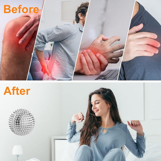 Hedgehog Massage Ball - 6 Pieces - Fitness Ball - Myofascial Ball - Trigger Point Massage Ball - Round V1188-MS101-01519-1