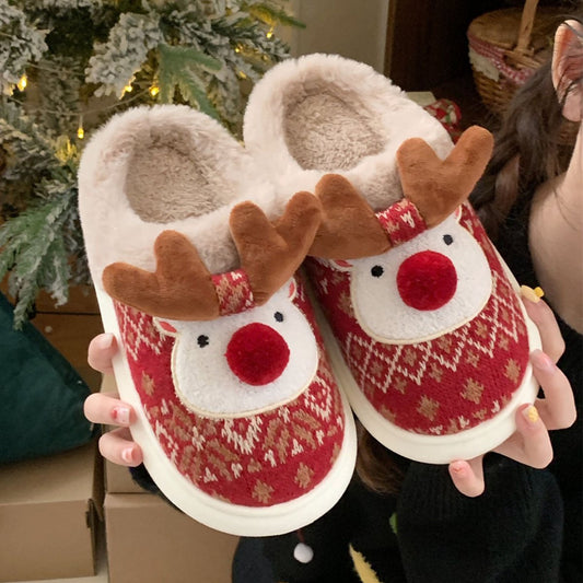 Slippers - House shoes - Christmas - Christmas Gift - Anti-slip - Anti-slip Sole - with Plush Lining - V1188-MS101-01521-1