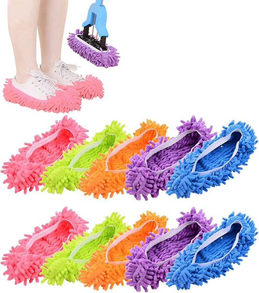 Shoe Covers - 5 Pairs - Mop Shoe - Shoe Cover - Shoe Protectors - Cleaning Shoes - Mop Shoes - Mop Slippers - V1188-MS101-01523-1