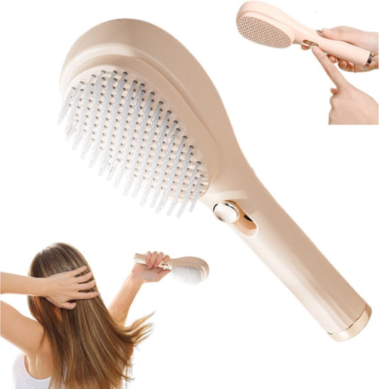 Anti-Tangle Hairbrush - Telescopic Self-Cleaning Brush - Head Massager - Hairbrushes for Women - Air Cushion V1188-MS101-01530-1