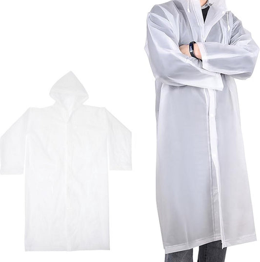 Rain Ponchos - Reusable Rain Poncho for Adults (Transparent EVA) - Raincoat - Rain Cape - Mackintosh for V1188-MS101-01532-1