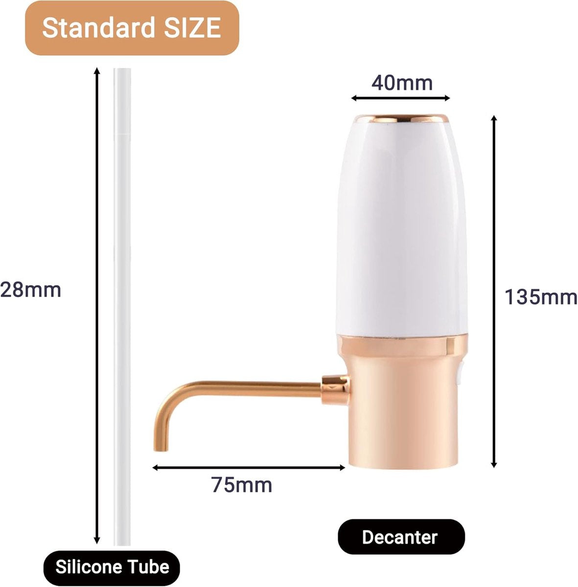 Electric One-Touch Wine Aerator and Automatic Wine Dispenser with USB Rechargeable - Best Gift for Wine Lovers V1188-MS101-01545-1
