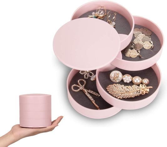 Jewelry Box - Jewel Case - 4 Tiers - Small Jewelry Box - Jewelry Pouch - Jewelry Storage Box - Jewelry Box - V1188-MS101-01546-1
