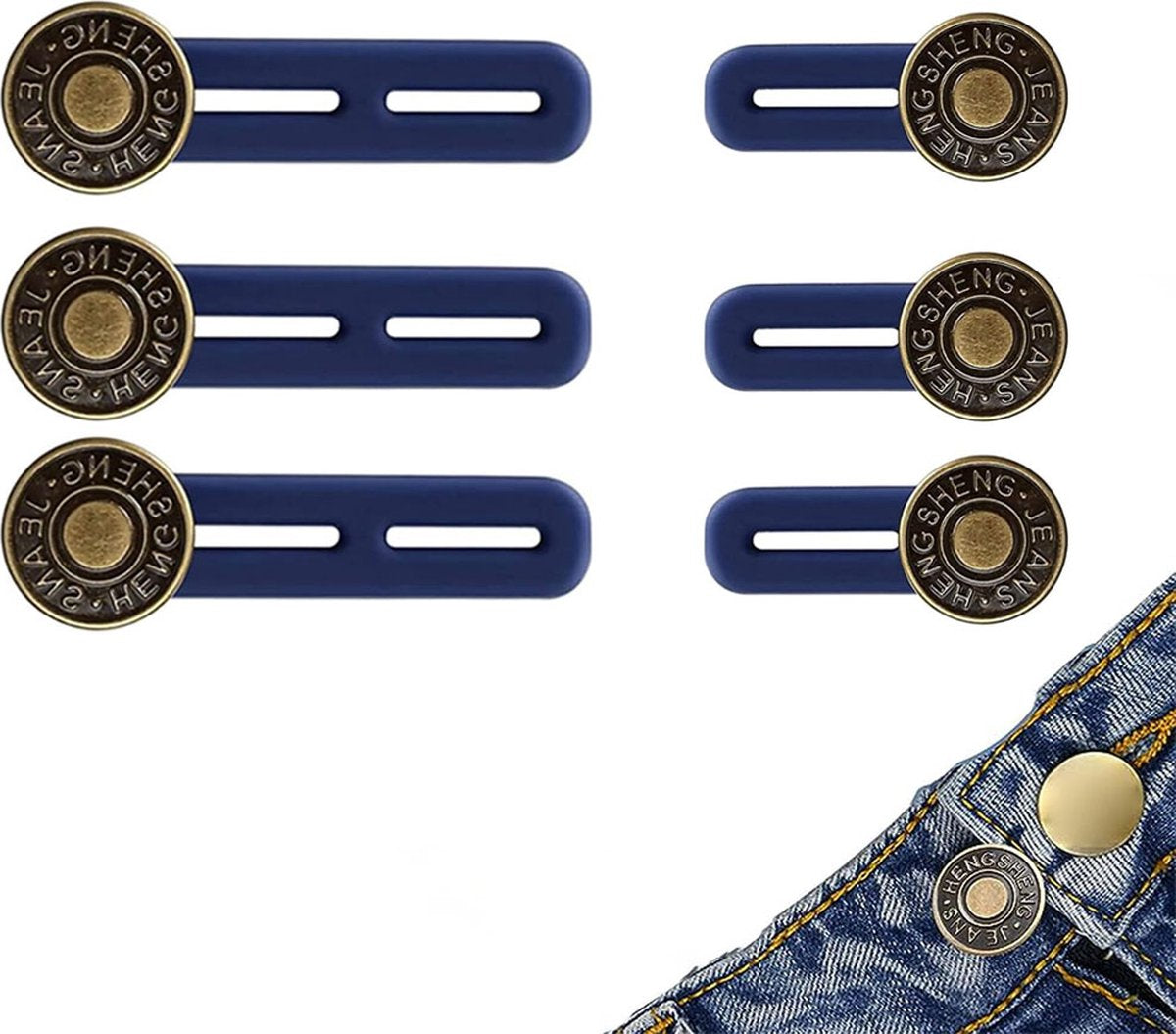 Buttonhole Extender 6 Pieces Bronze - Trouser Expander - Jeans Trouser Expander - Trouser Widening Button - V1188-MS101-01547-1