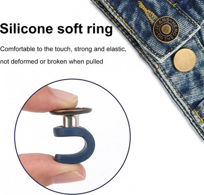 Buttonhole Extender 6 Pieces Bronze - Trouser Expander - Jeans Trouser Expander - Trouser Widening Button - V1188-MS101-01547-1